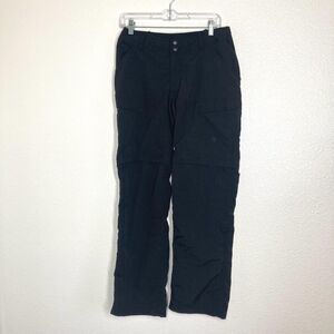 The North Face Pants Womens 6 Black Nylon Convertible Hiking Cargo Zip Pockets